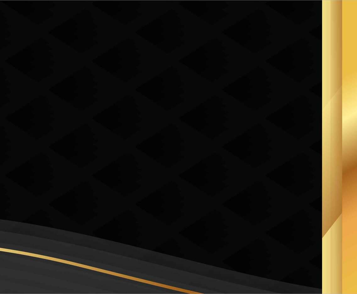 Black Minimalist Background with Fancy Gold Lining
