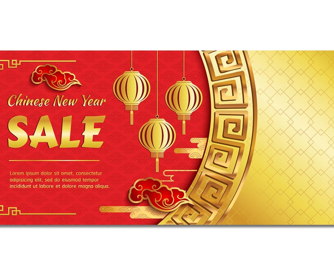 Chinese New Year Sale Background Template