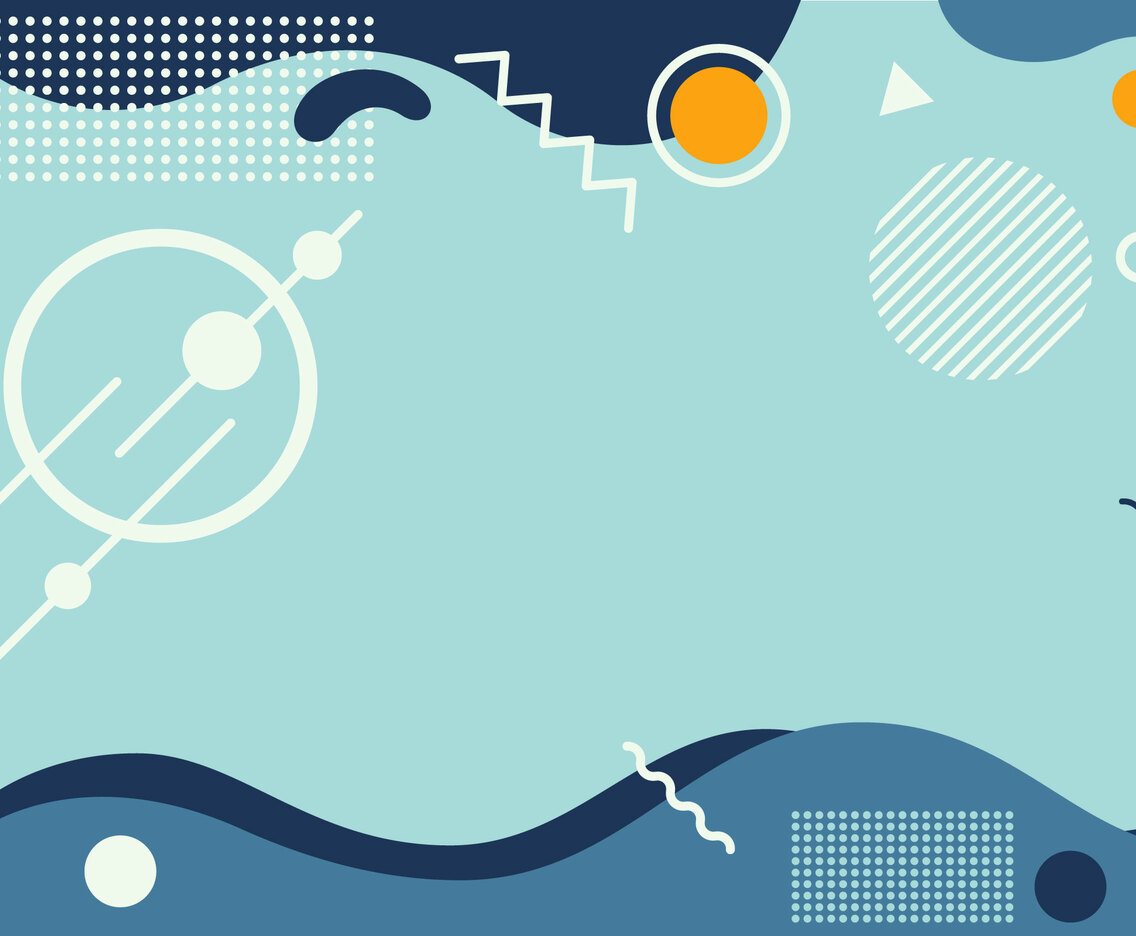 Abstract Background with Blue Wave and Orange Accent