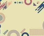 Abstract Yellow Background with Various Shapes