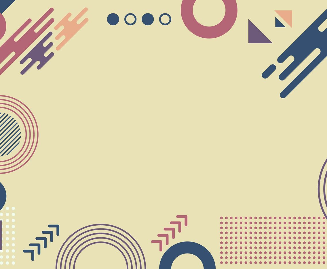 Abstract Yellow Background with Various Shapes