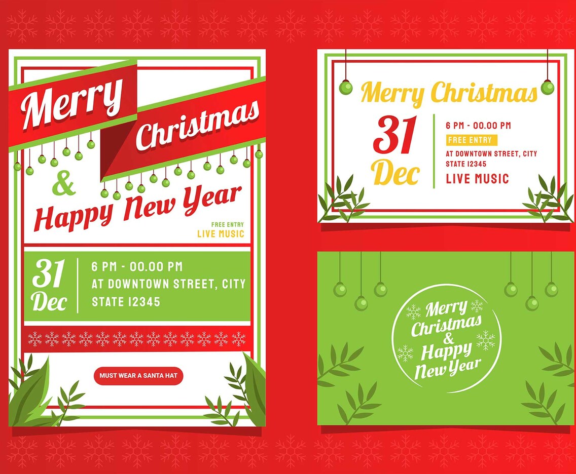 Merry Christmas and Happy New Year Card