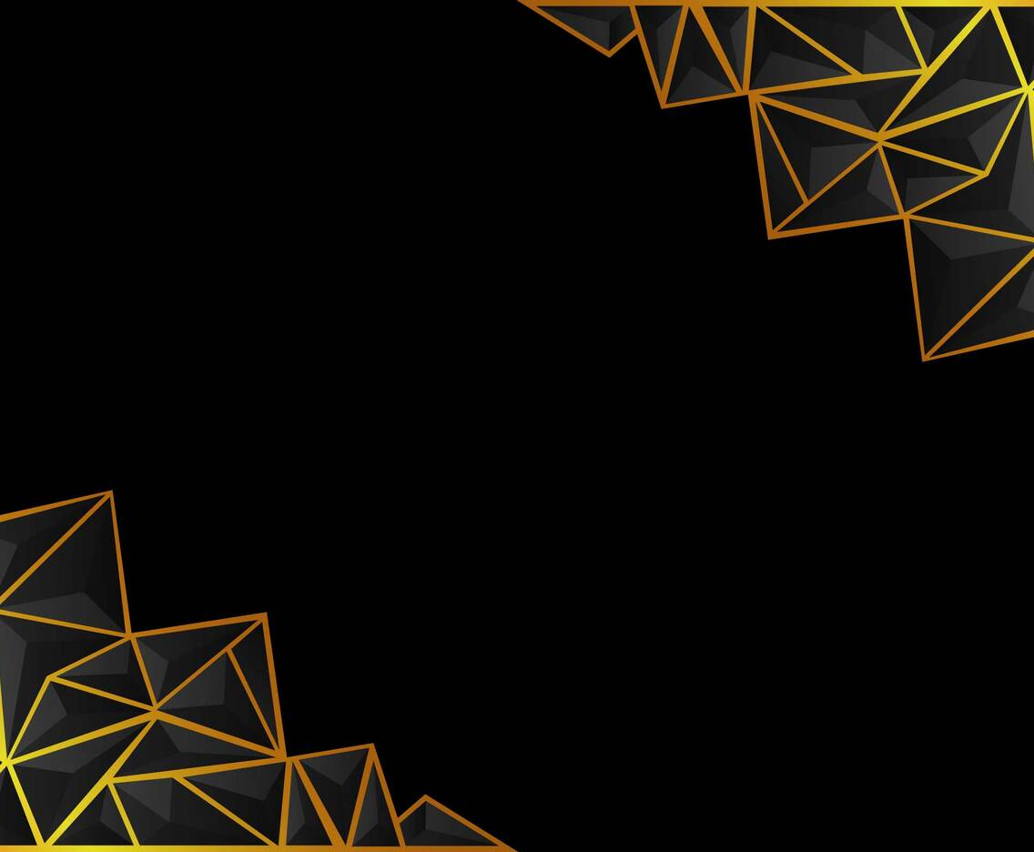 Dark Low Poly Background with Gold Accent