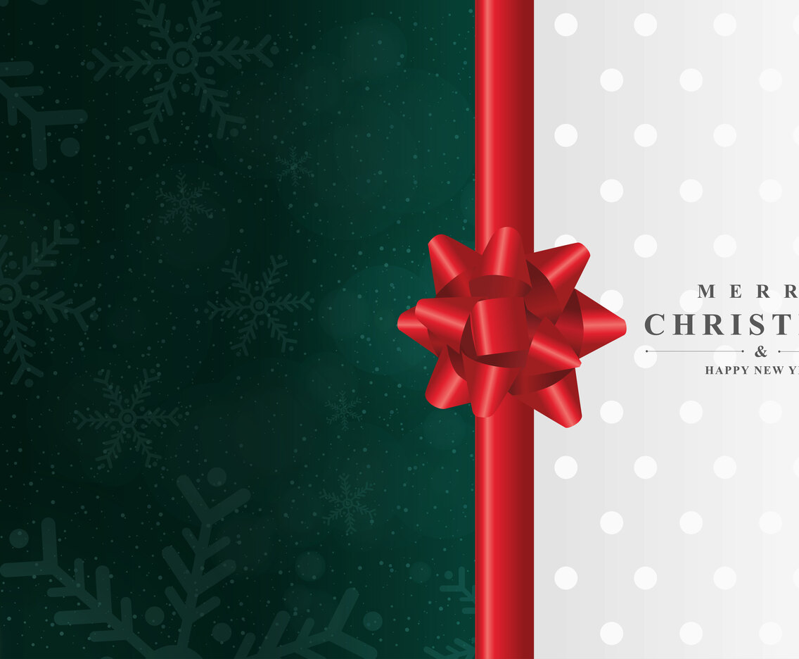 Beautiful Christmas Ribbon Background