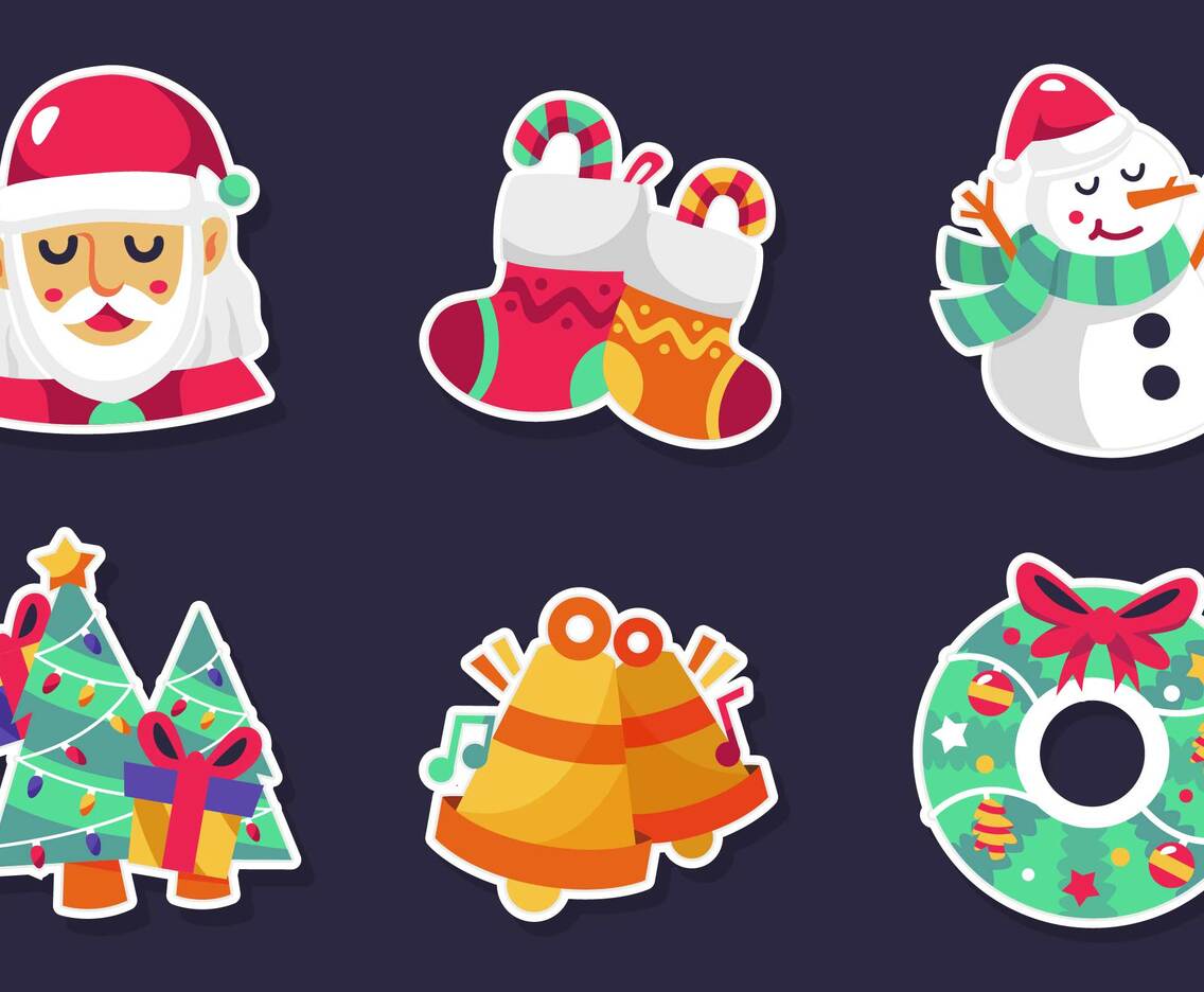 Christmas Cartoon Character Stickers