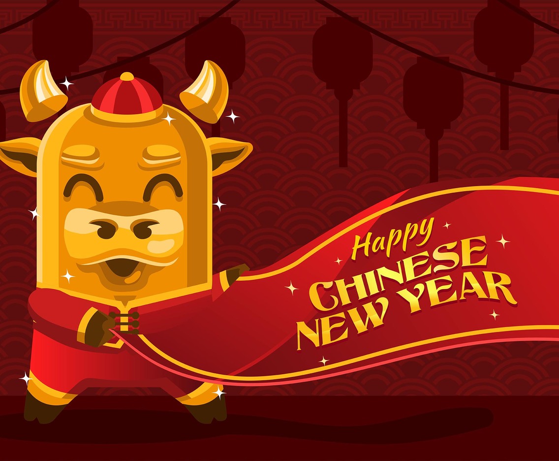 Cute Ox for Chinese New Year