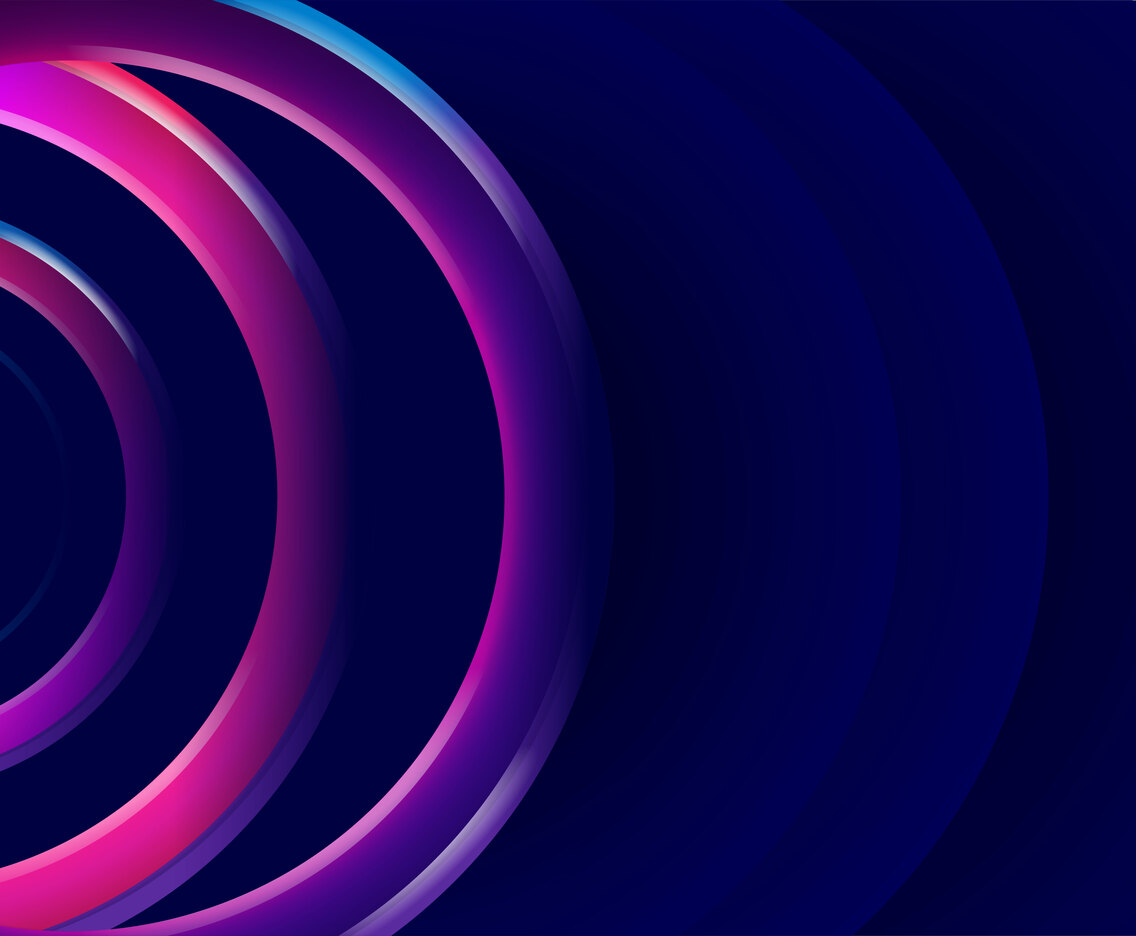 Abstract Dynamic Circular Neon Background