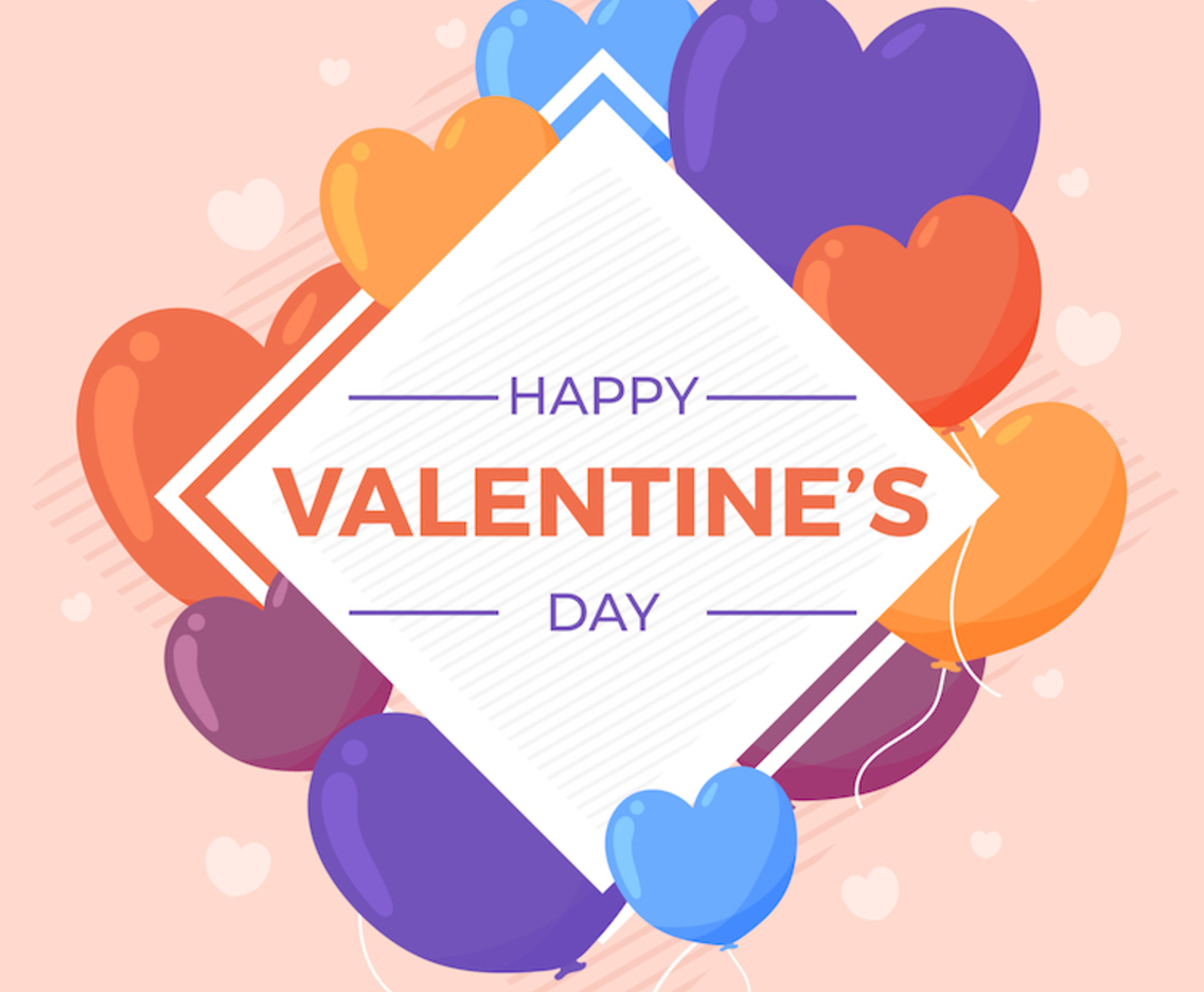 Colorful Valentine Heart Balloons