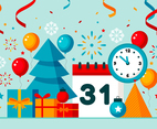 Flat New Year Background