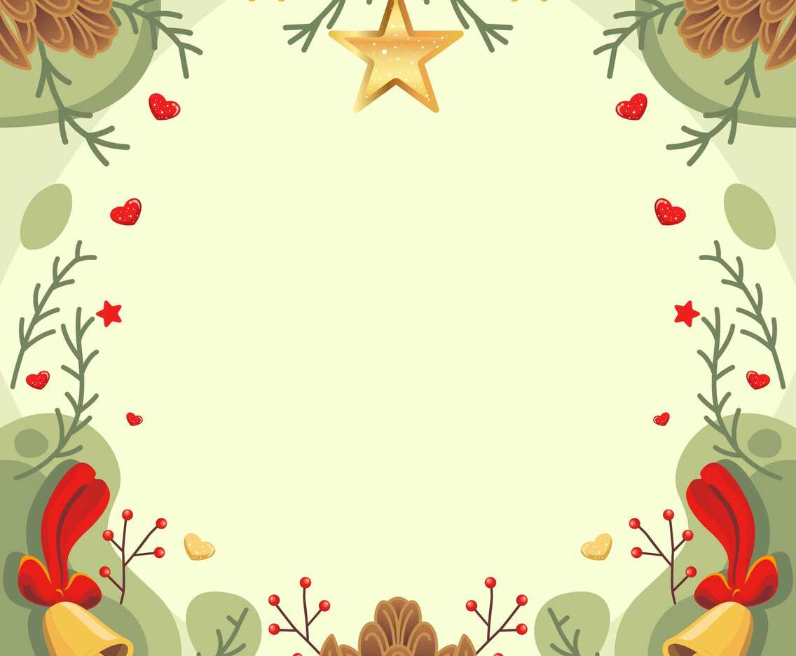 Christmas Background With Green And Red Color
