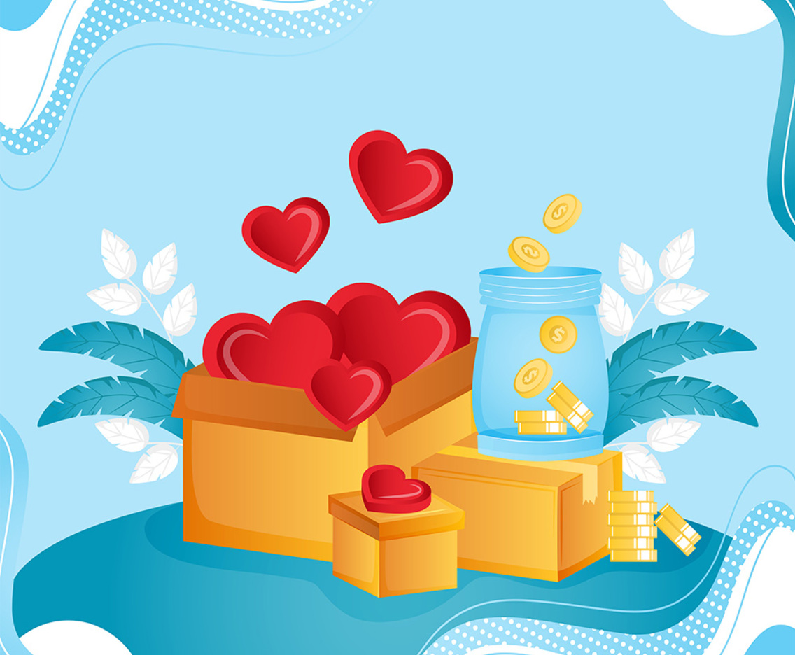 Donation and Charity Concept Illustration