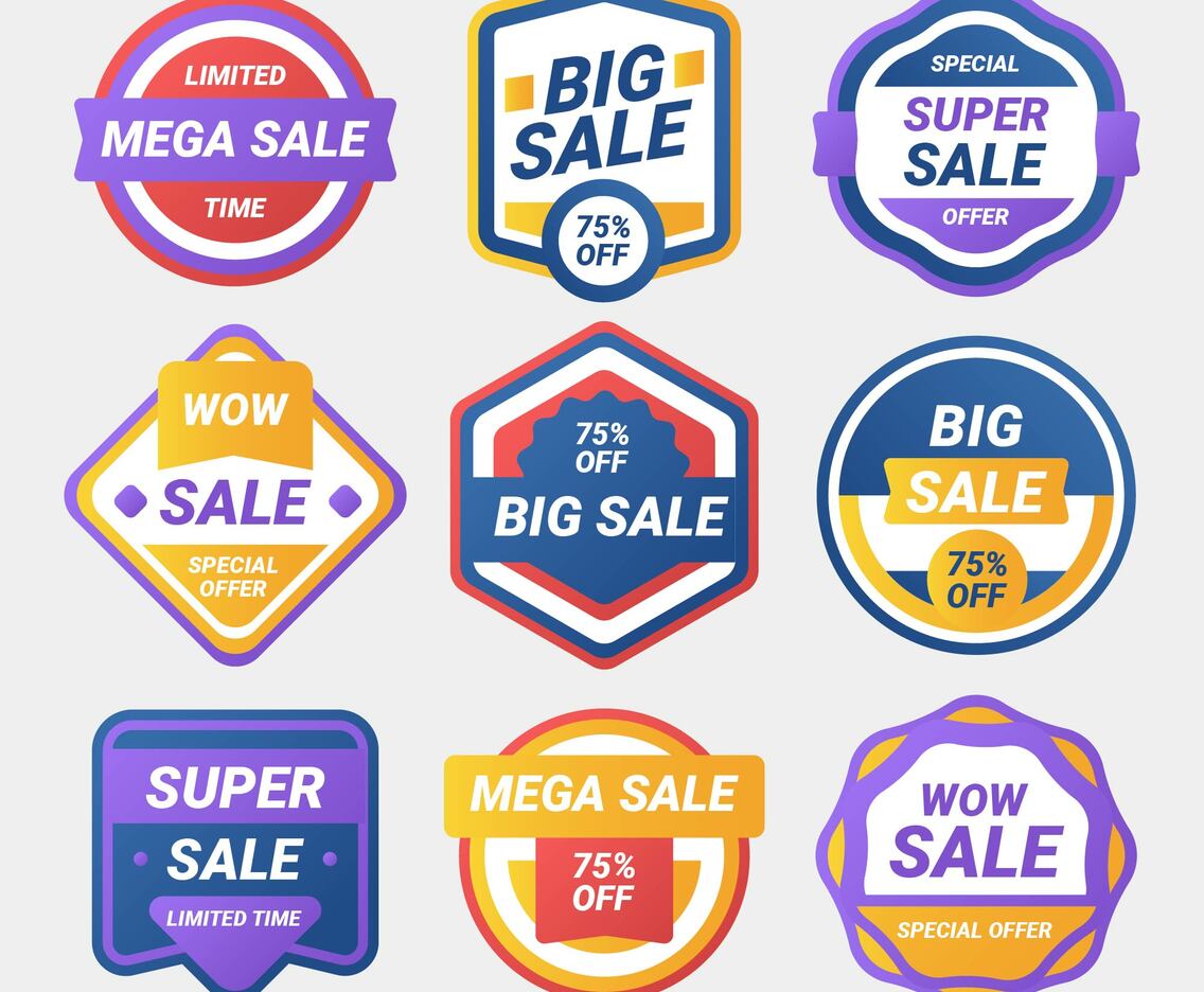 Modern Sale Label Collection