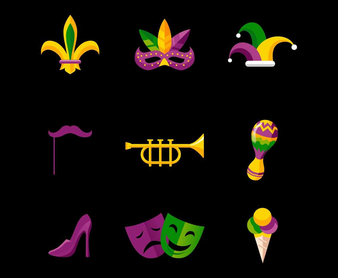 Mardi Gras Sticker