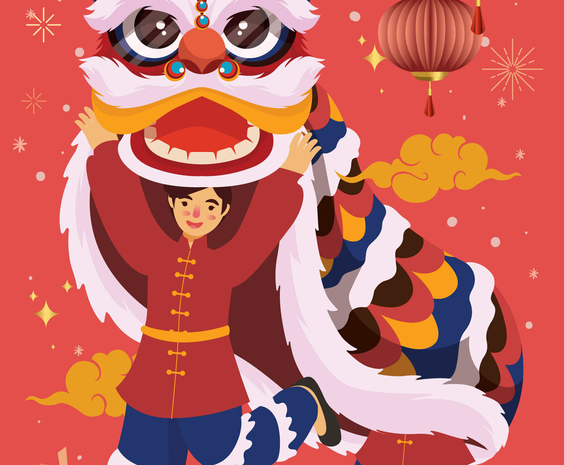 Chinese New Year Celebration with Lanterns