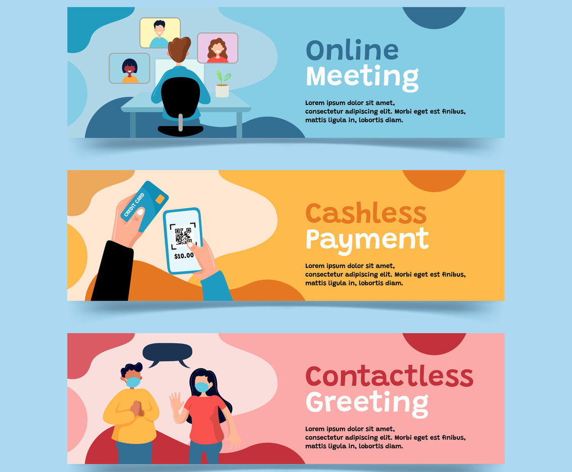 Banners for New Norm Contactless Habit