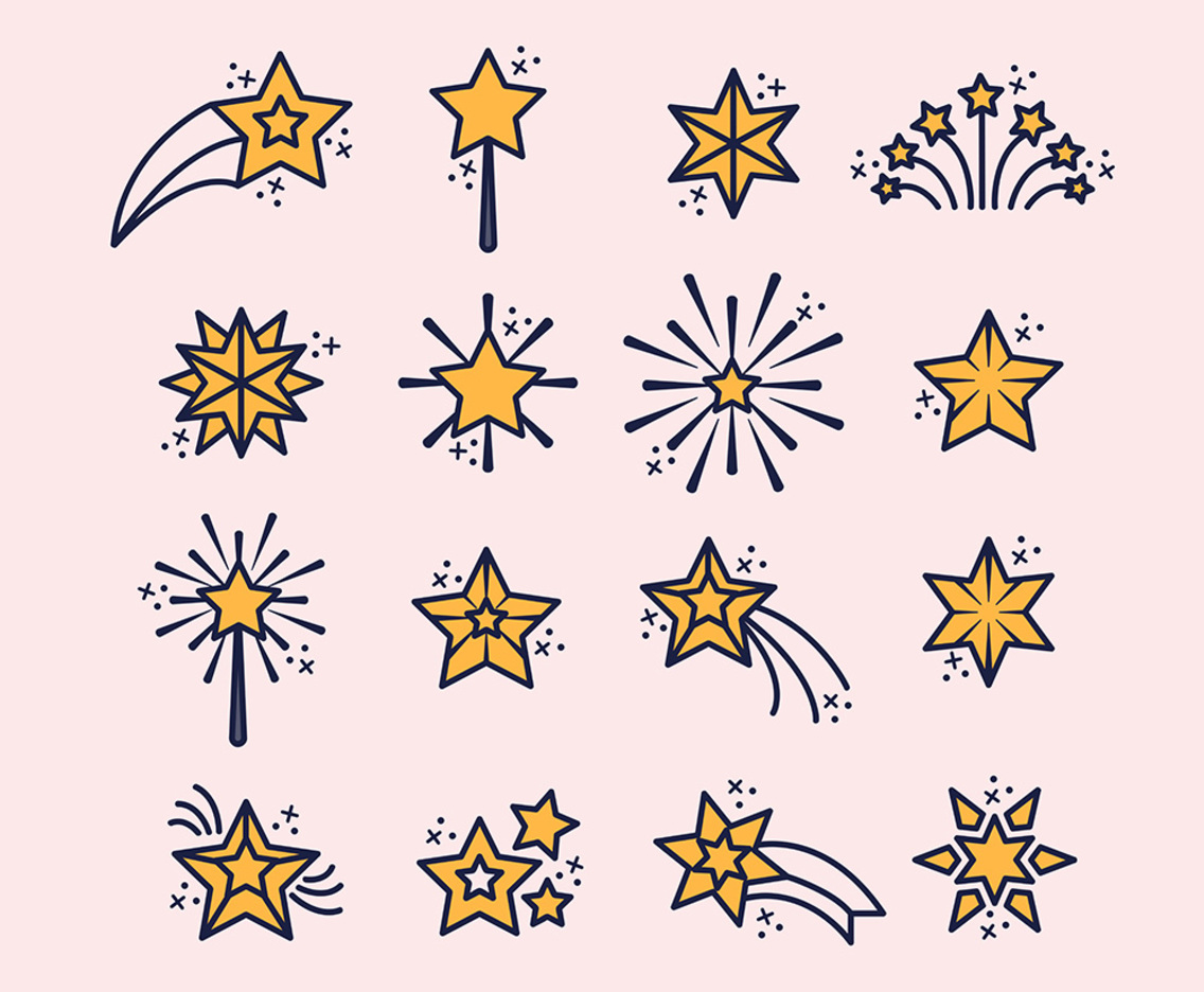 Outline Stars Icon Set