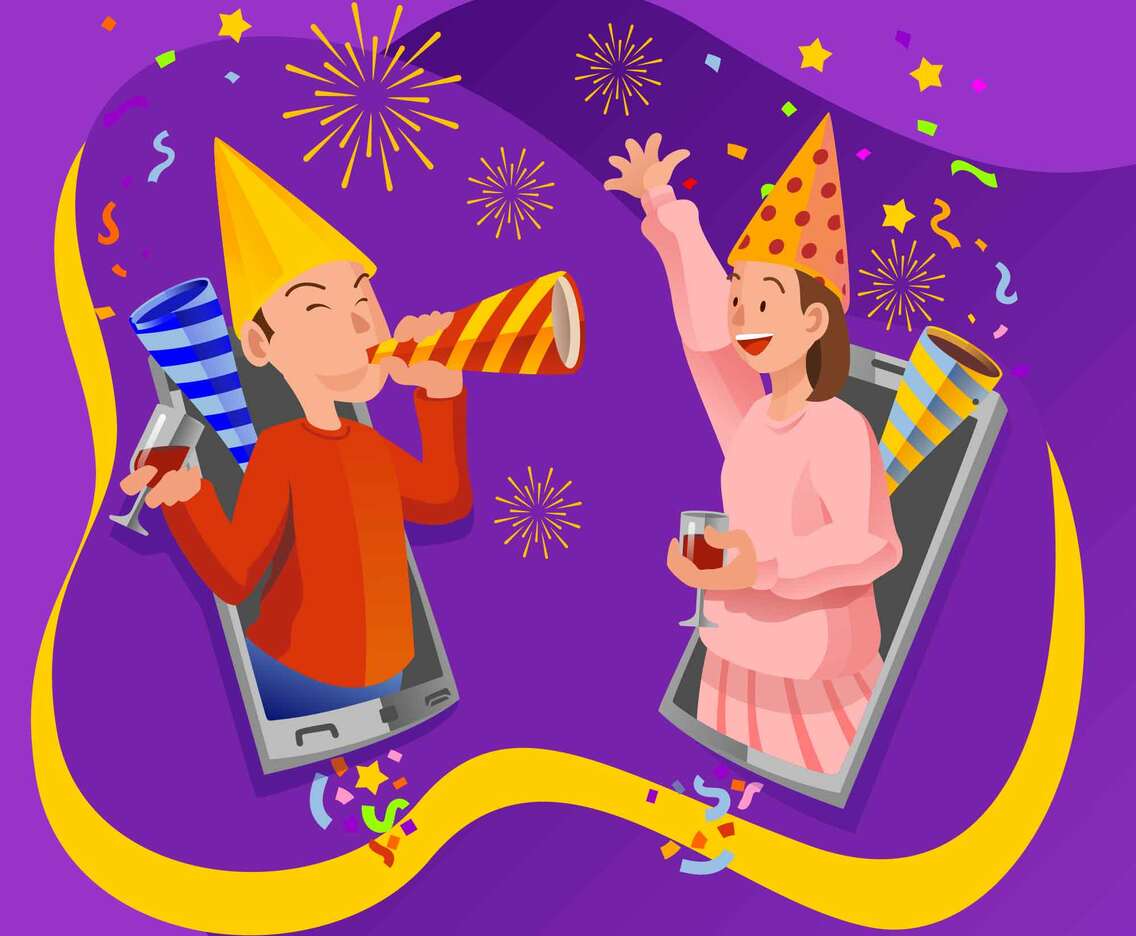 New Year Virtual Celebration Video Call