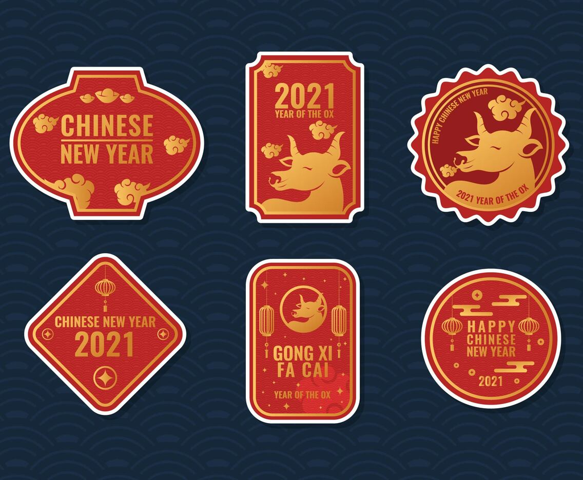 Year Of The Ox Labels Collection