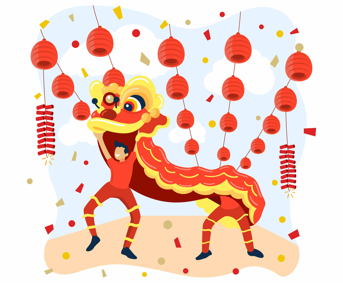 Dragon Dance at Chinese New Year Festivity