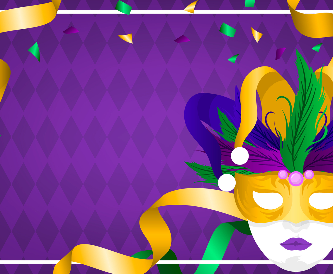 Colorful Mardi Gras Festivity