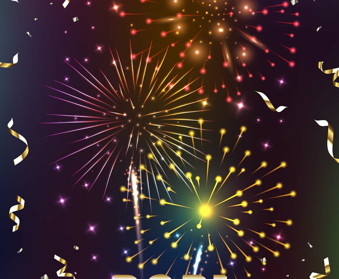 Happy New Year 2021 Fireworks Poster Template