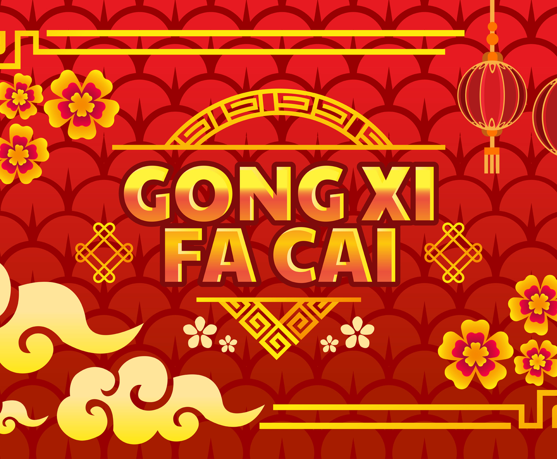 Gong Xi Fa Cai in Lunar Red Luxury
