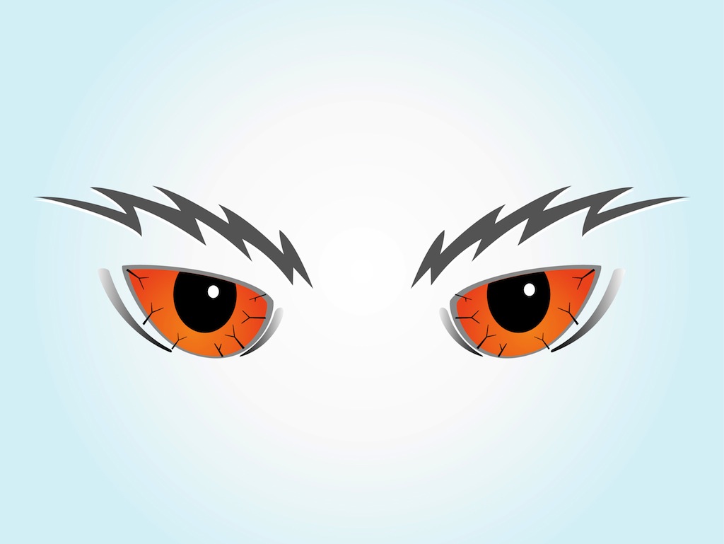 Eyes illustration for all character design, monster, villain, facial featur...