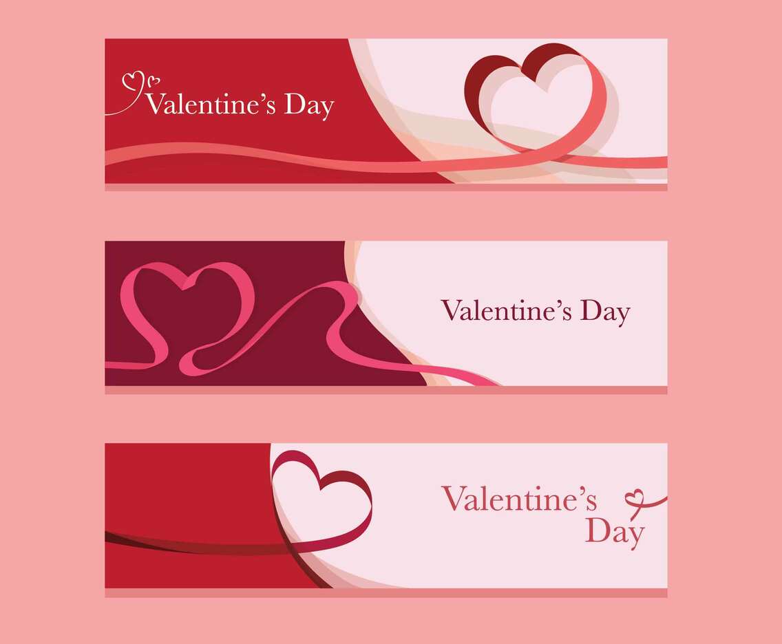 Love Ribbon Valentine Events Banner