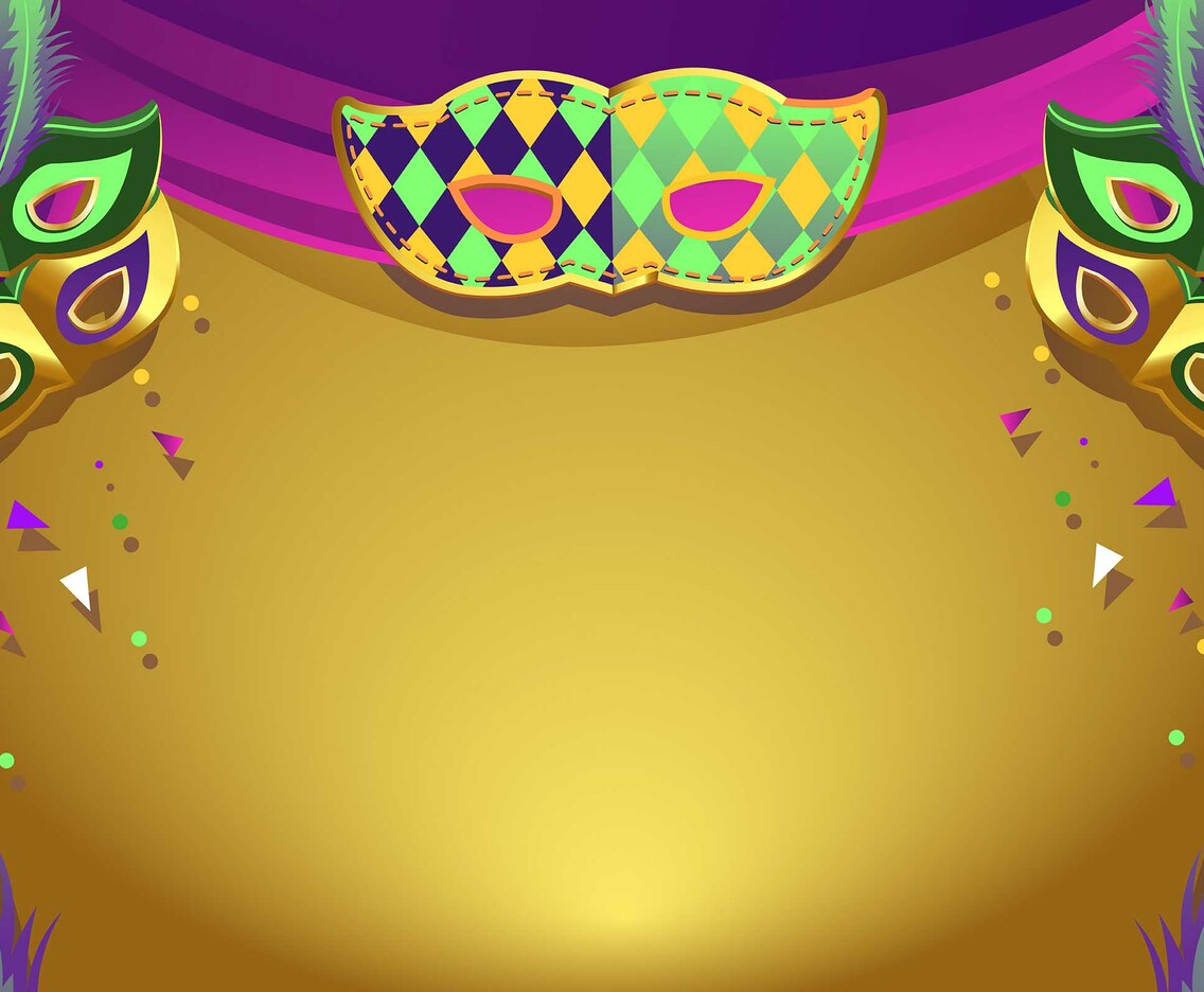 Fun Mardi Gras Carnival Mask Background