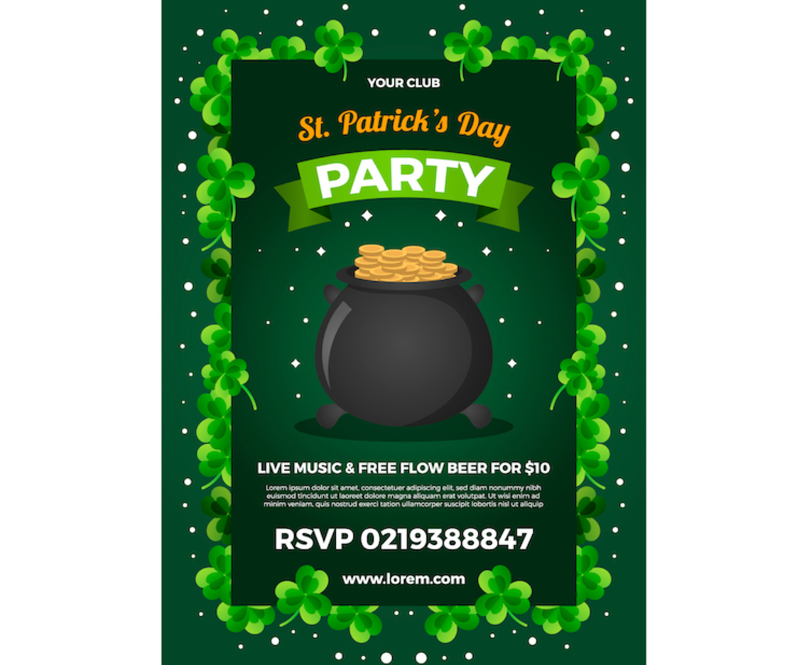 Green St. Patrick's Day Party Poster