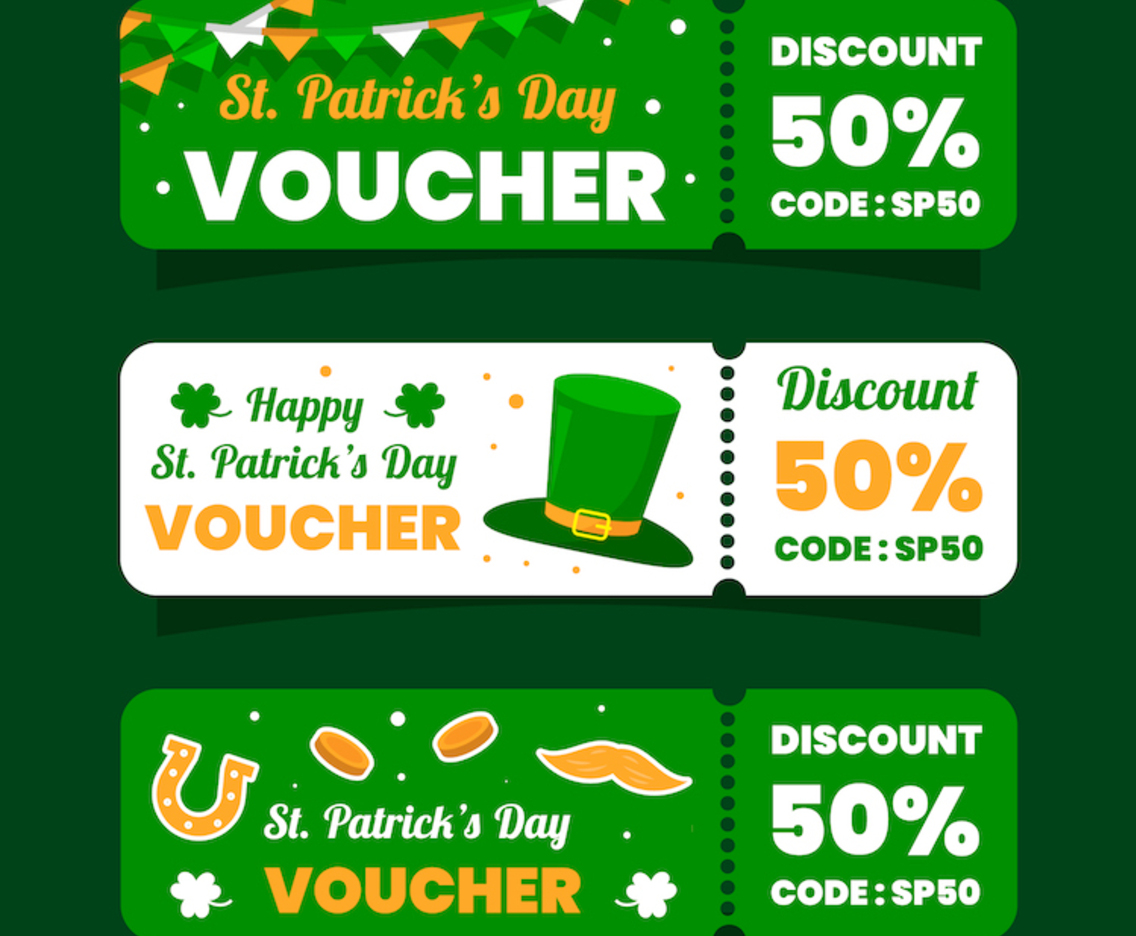 St. Patrick's Day Voucher Marketing Collection
