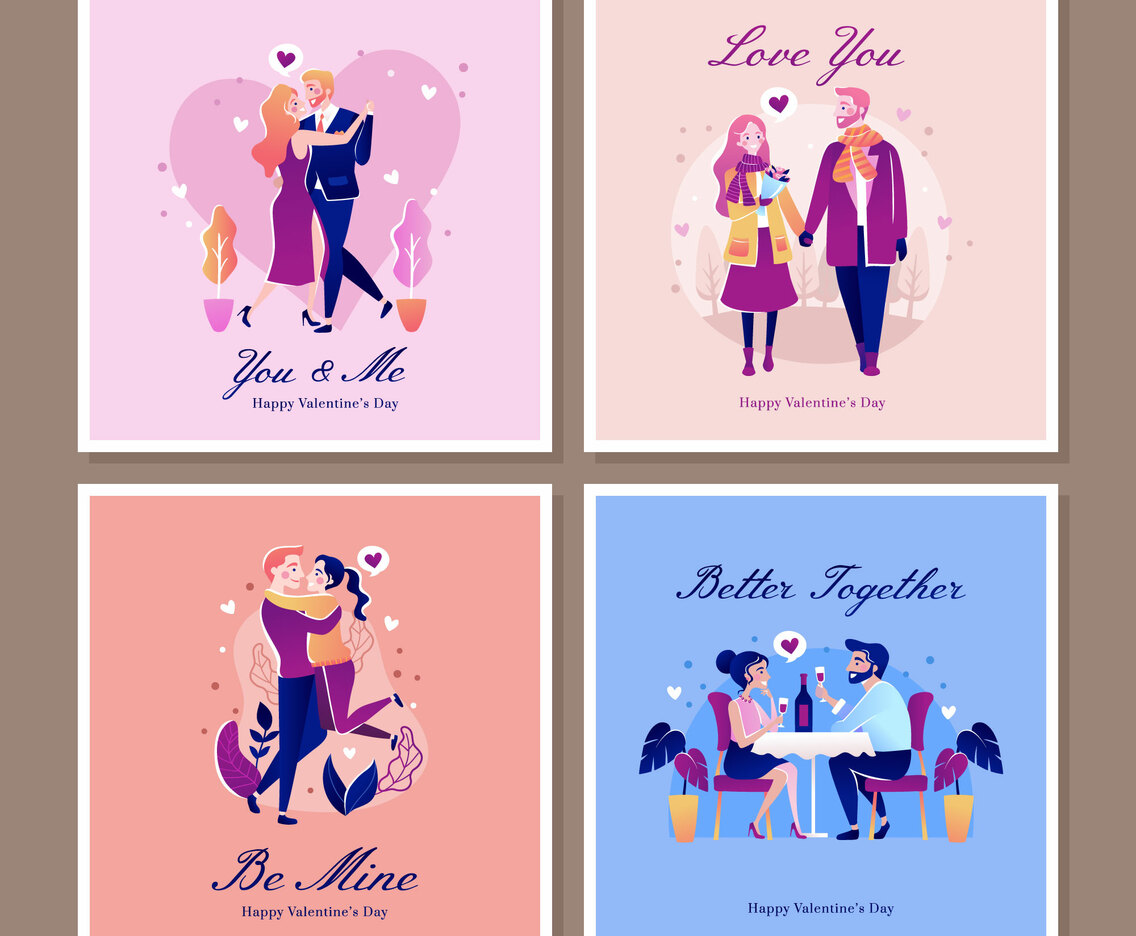 Romantic Valentines Date Greeting Card