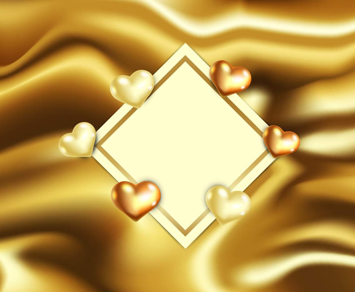 Elegant Love Background with Molten Gold Effect