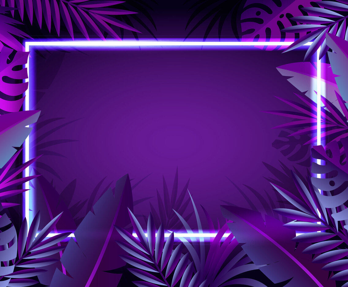 Floral Neon Background