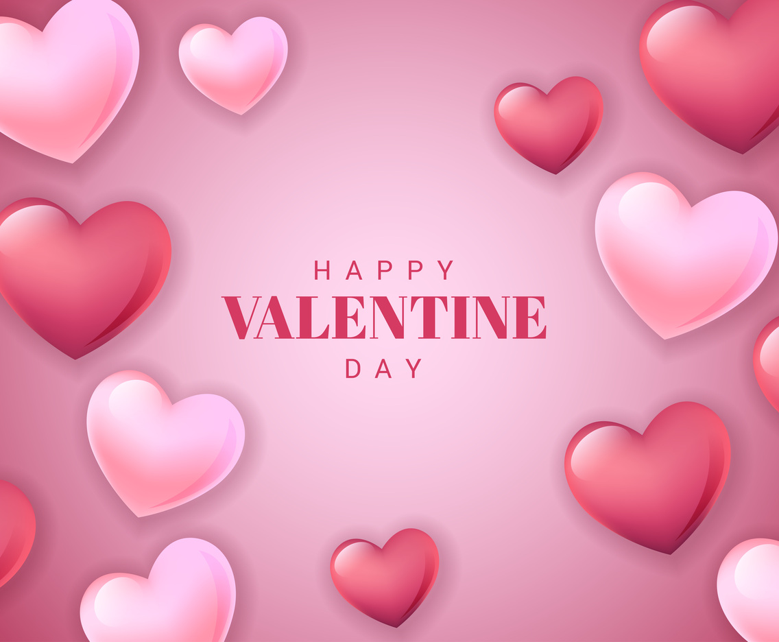 Red Romantic Valentine with Polished Heart