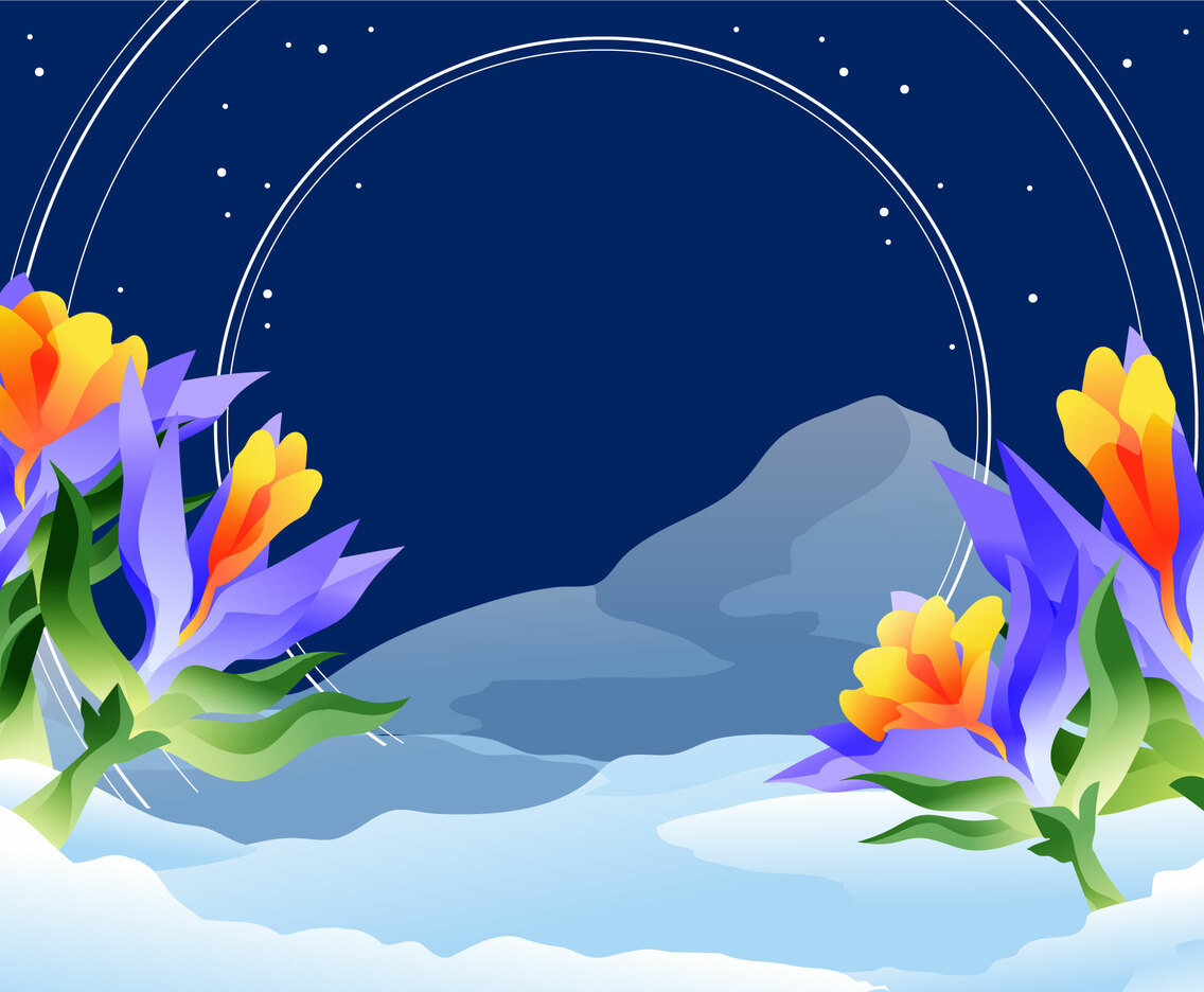 Nature Winter Floral Background