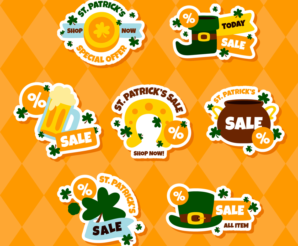 Saint Patricks Label Set