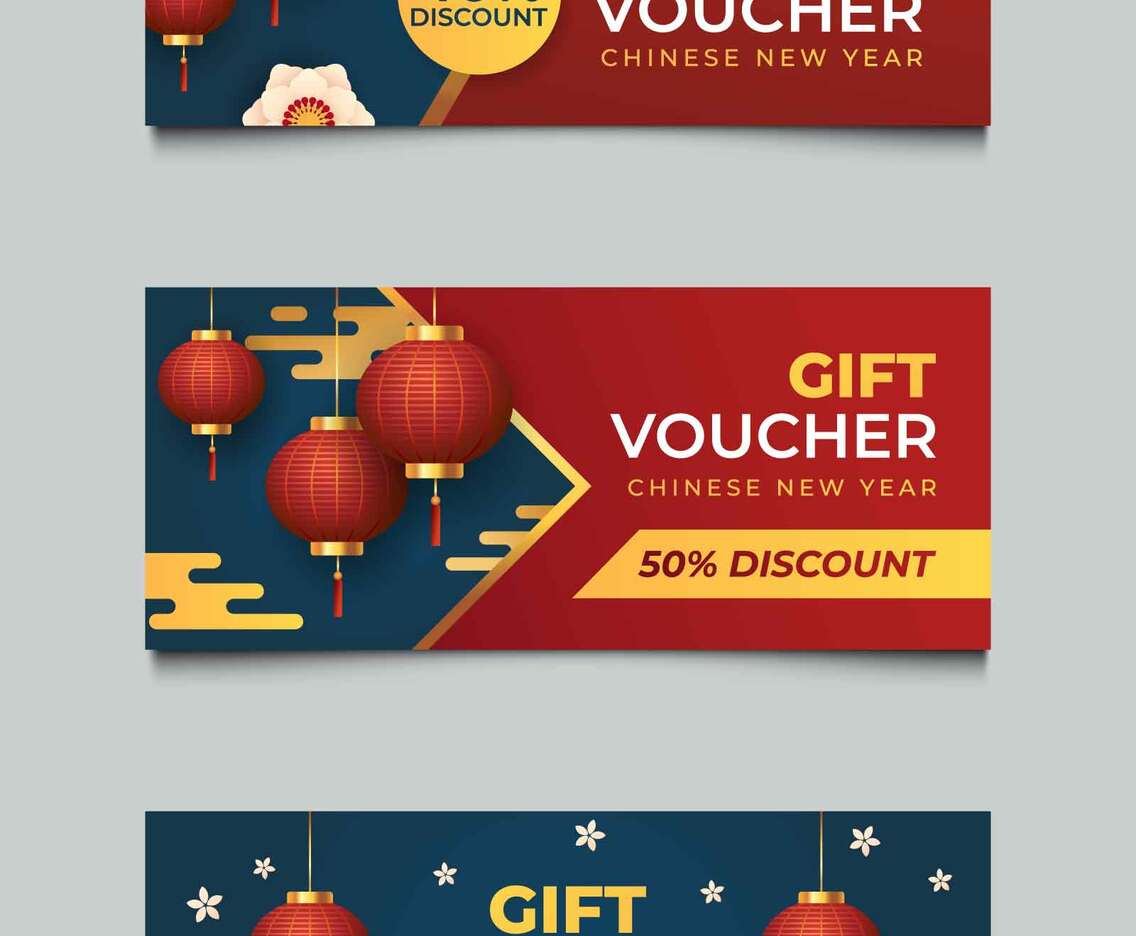 Set of Chinese New Year Paper Cut Voucher Discount