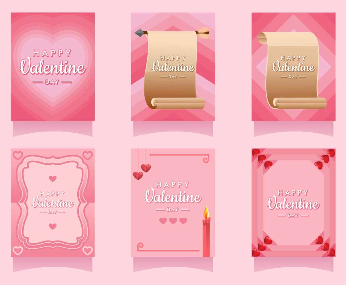 Pink Valentine Dinner And Date Card
