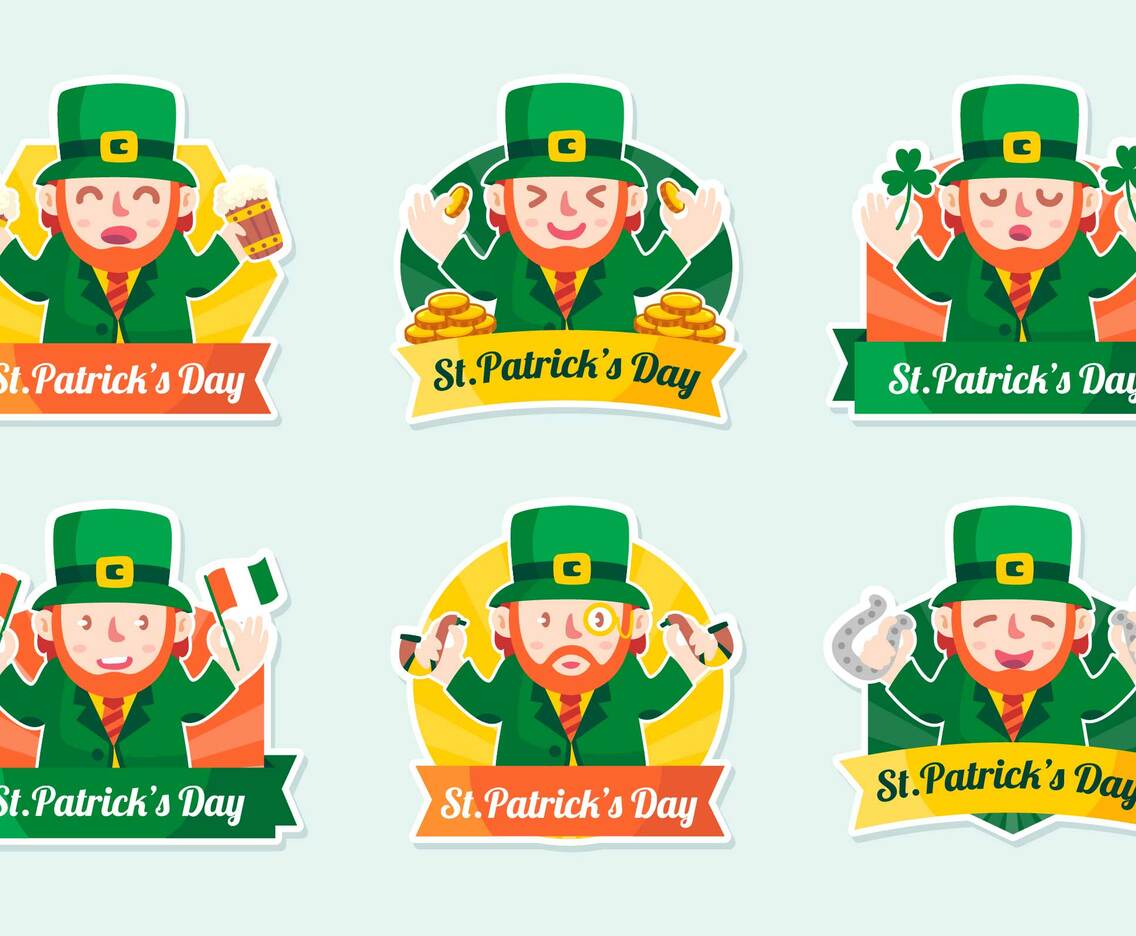 St. Patrick's day labels collection