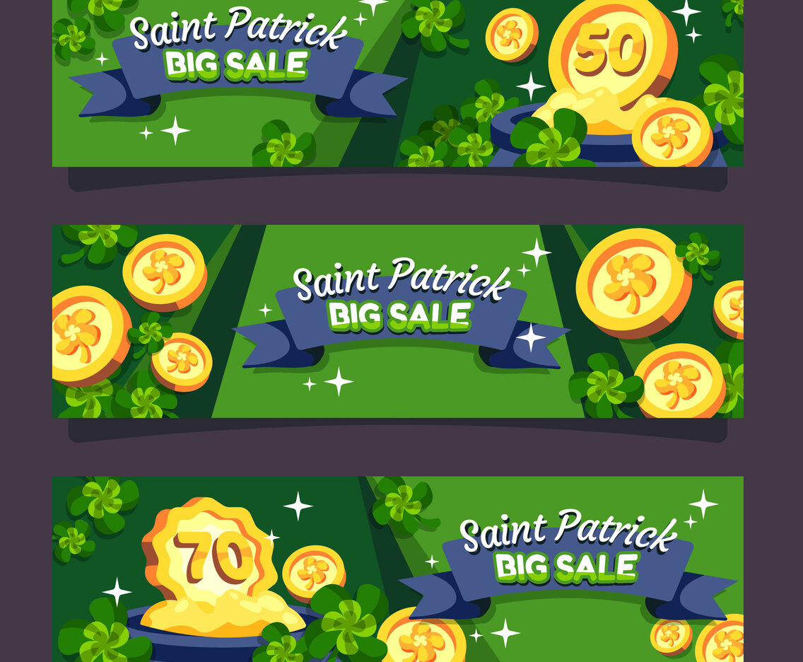 Saint Patrick Marketing Coin Banner