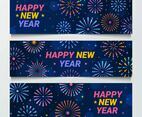 New Year Fireworks Banner Design