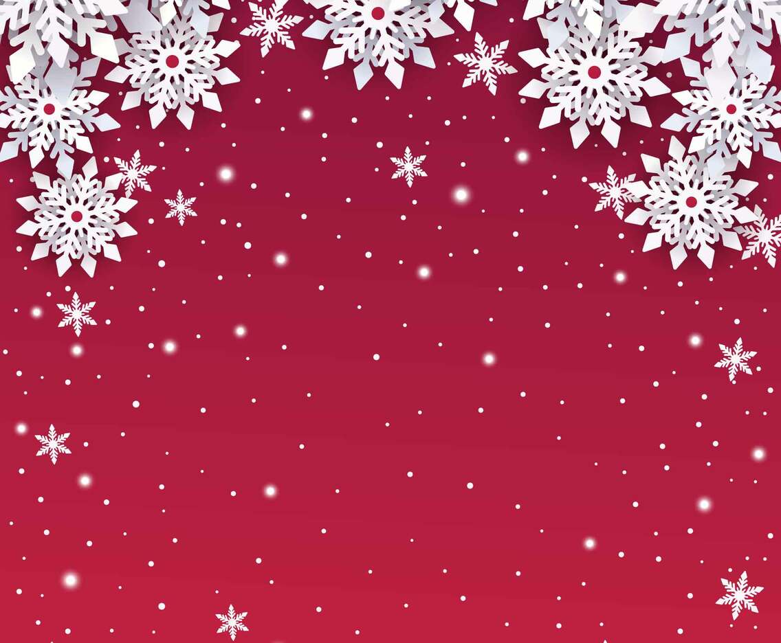 Paper Cut Snowflakes Background