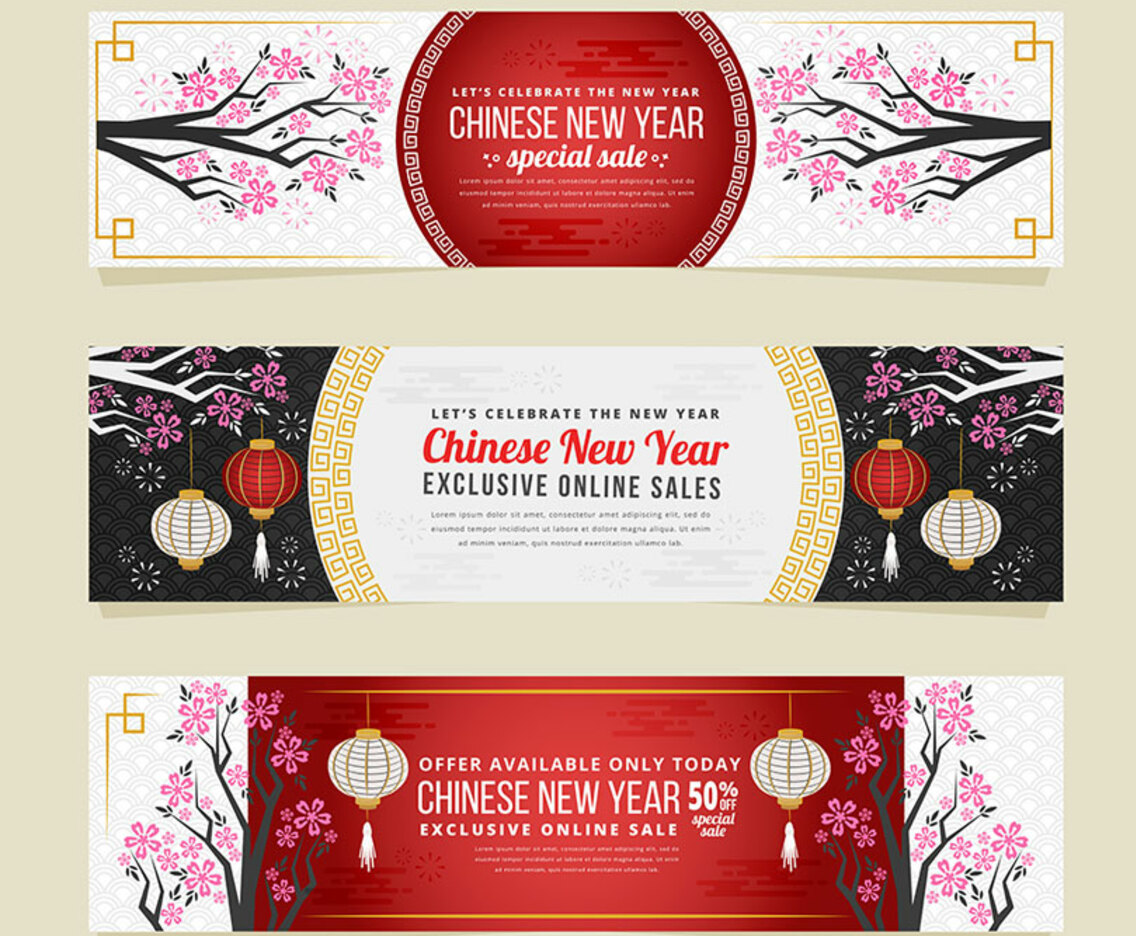 Chinese New Year Sale Banners