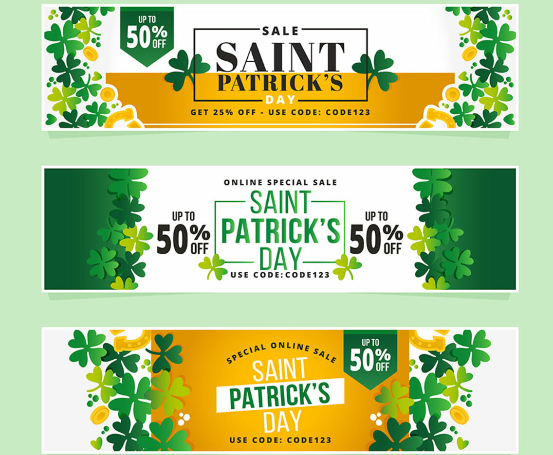 St. Patrick's Day Sale Banners