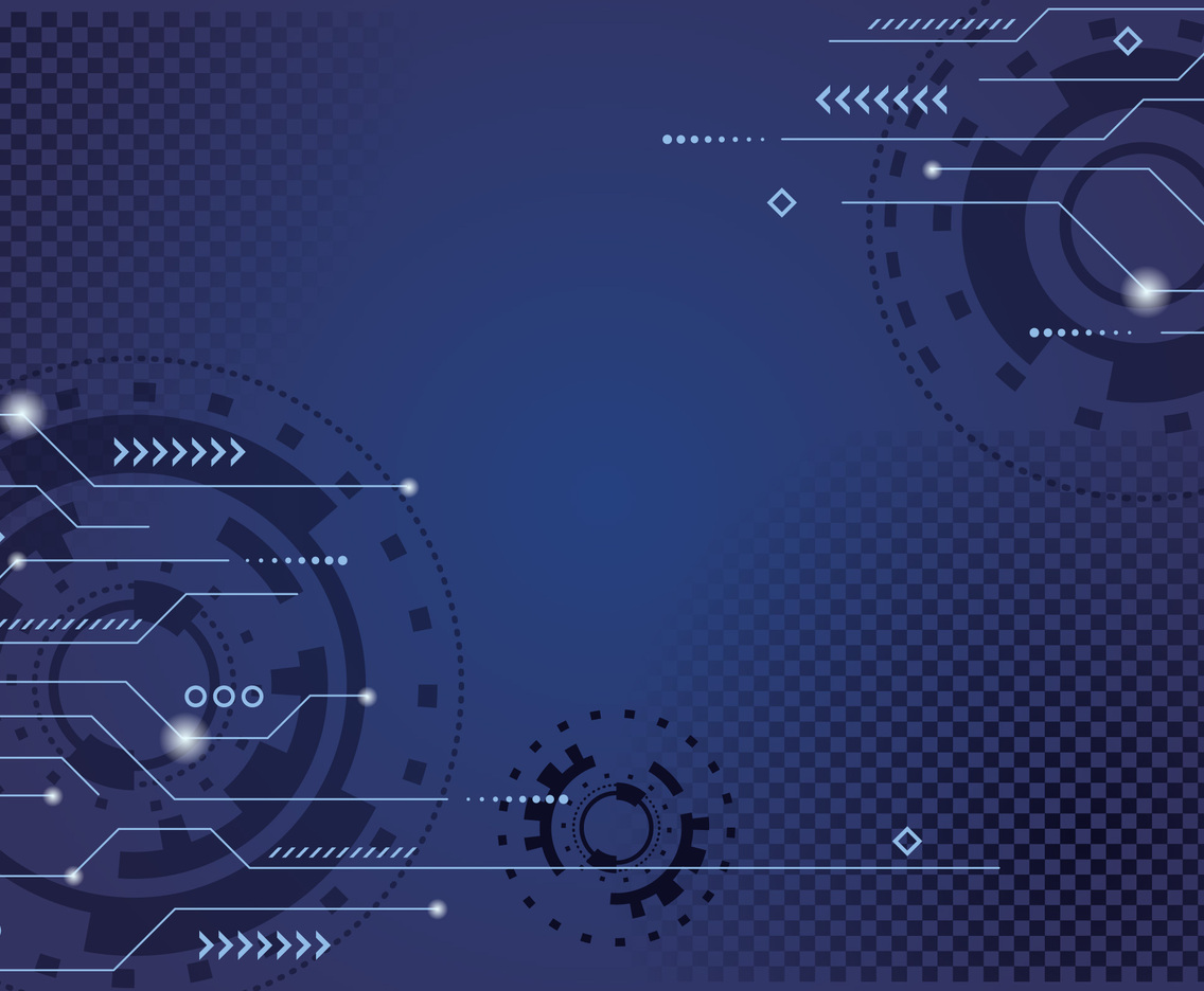 Technology Concept In Blue Background