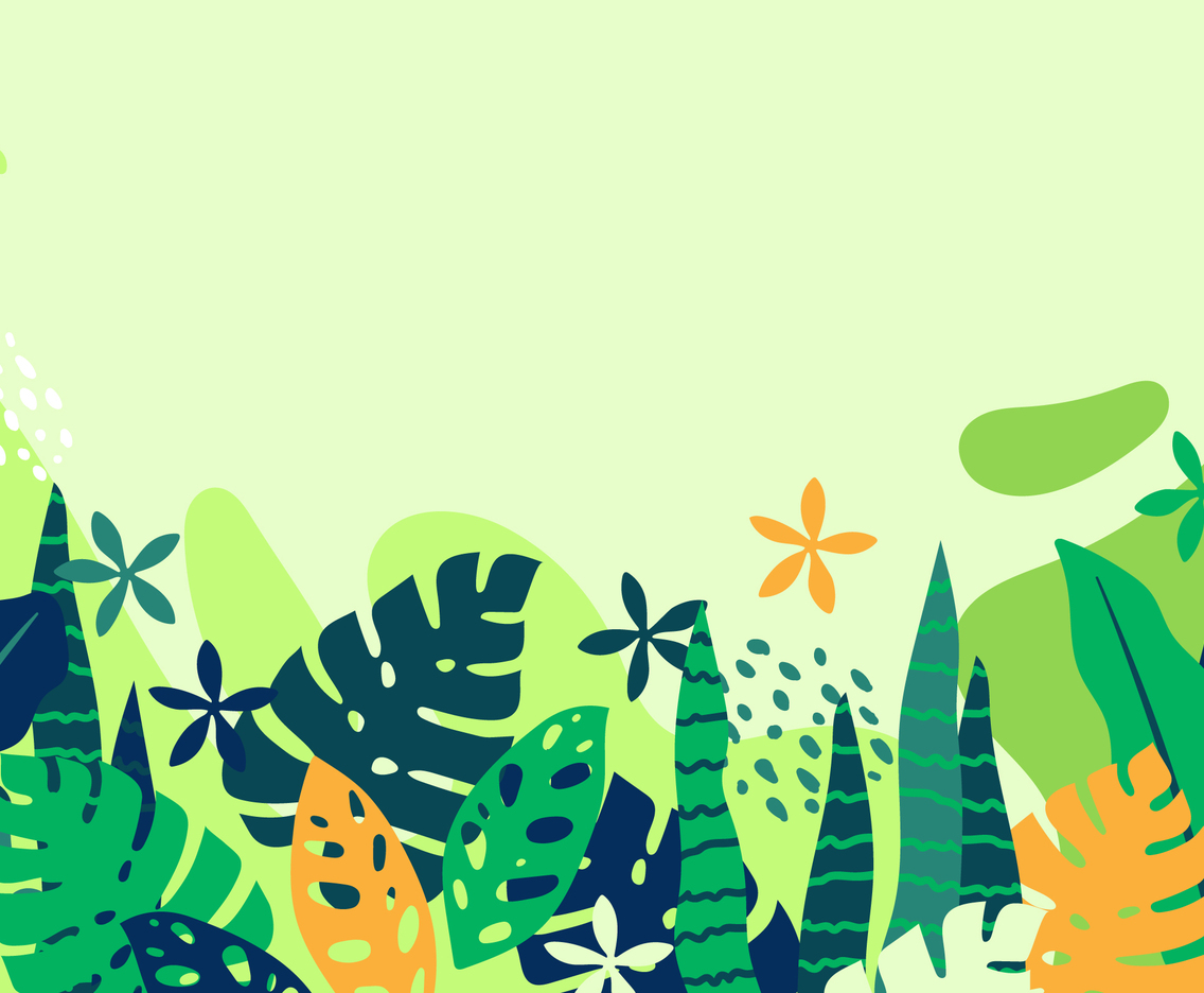 Tropical Plant with Light Green Background