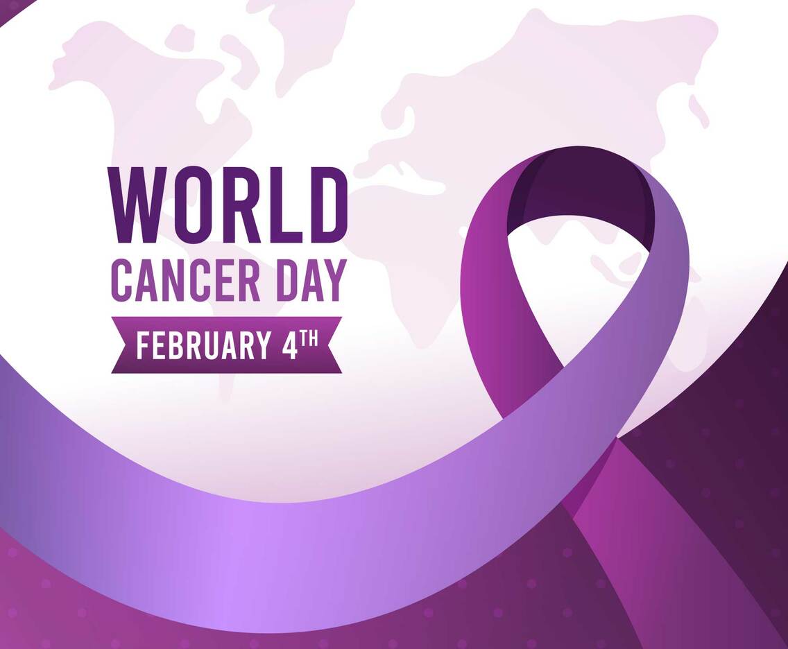 Gradient world cancer day background