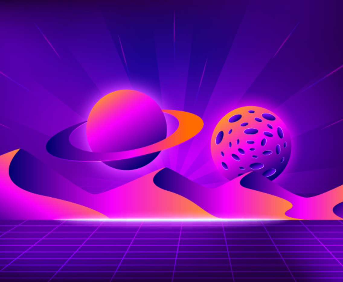 Retro Futurism Modern Background