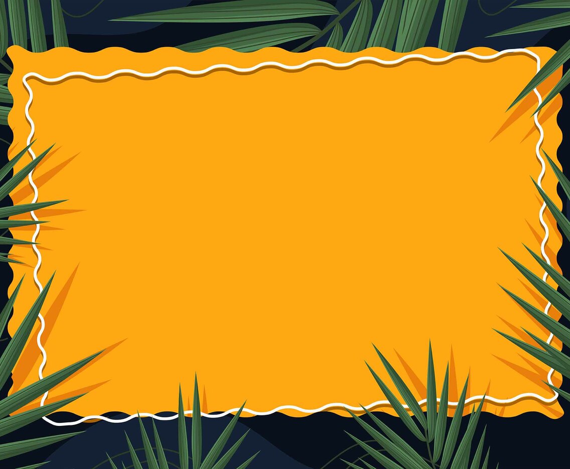 Yellow in a Green Leaf Background